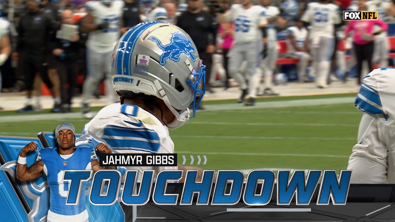 Lions' Jahmyr Gibbs rushes for touchdown to tie game against Cardinals | NFL Highlights