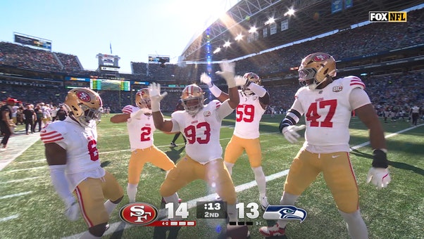 George Holani fumbles in end zone, 49ers recover for TD, extending lead over Seahawks | NFL Highlights