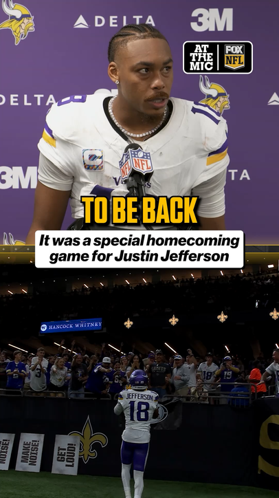 Justin Jefferson was back home in Louisiana and enjoyed the win