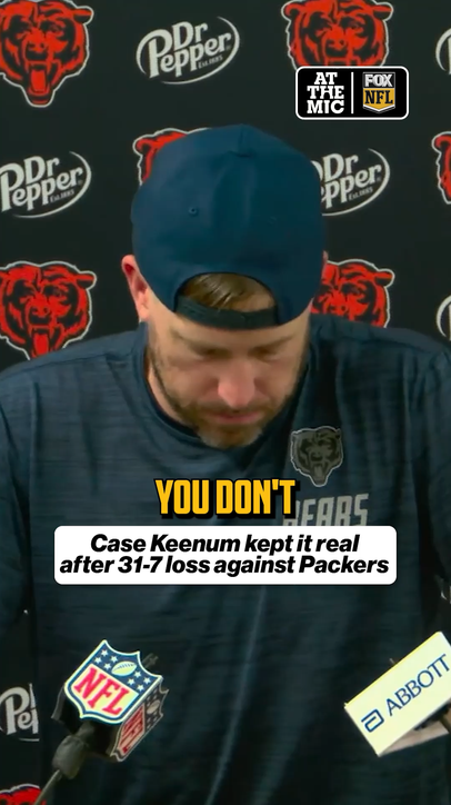 Case Keenum with a hopeful attitude after a tough outing at Lambeau Field