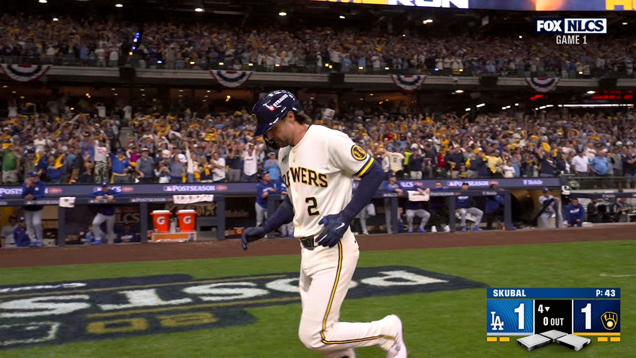 Brice Turang CRUSHES Solo Home Run to Tie Game for Brewers Against Dodgers