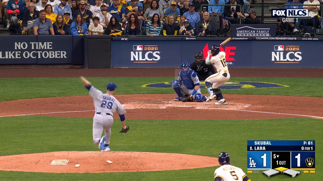 Luis Lara hits RBI single, giving Brewers’ lead over Dodgers