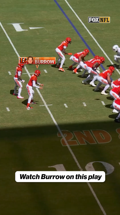 Joe Burrow was really hunting for a block here