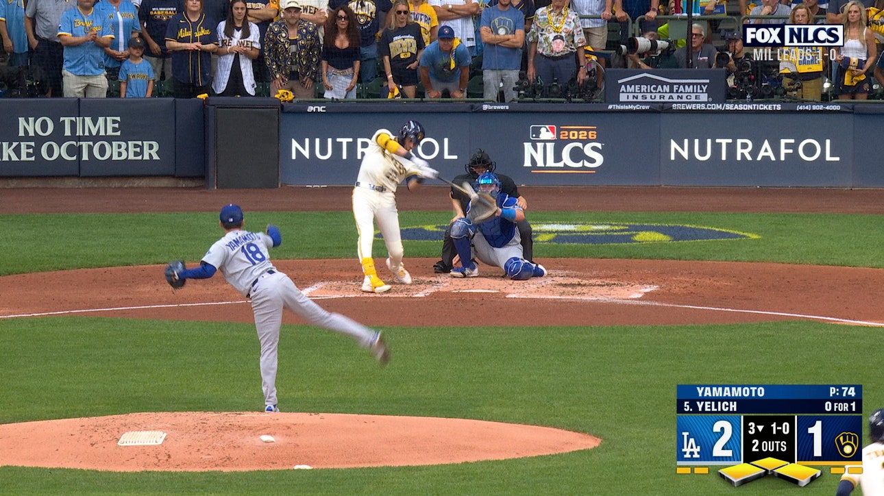 Christian Yelich RIPS Two-Run Single to Give Brewers 3-2 Lead Over Dodgers