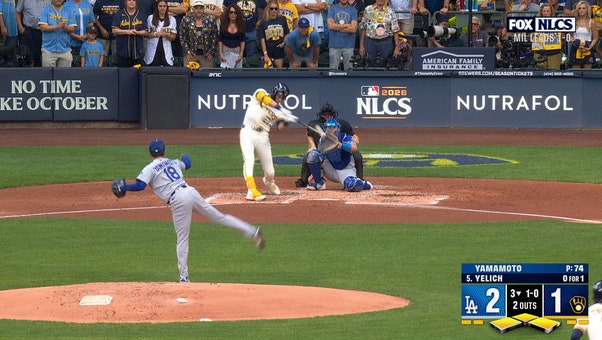 Christian Yelich RIPS Two-Run Single to Give Brewers 3-2 Lead Over Dodgers