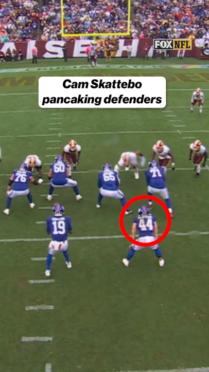 Cam Skattebo flattening defenders