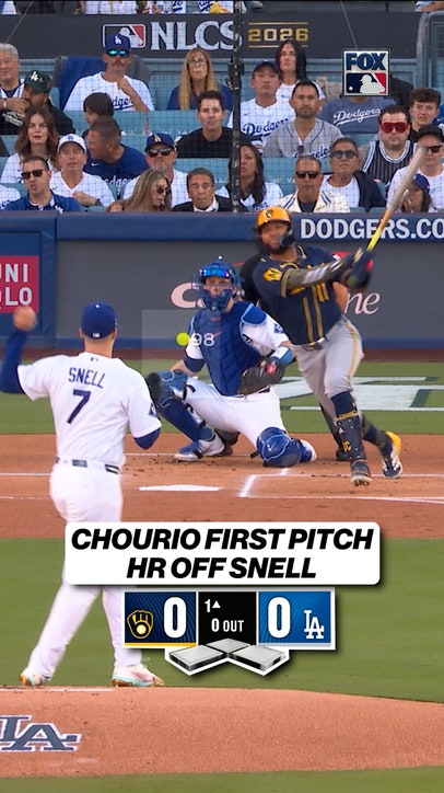 JACKSON CHOURIO TAKES THE FIRST PITCH DEEP!