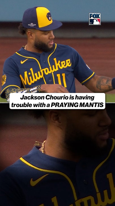 Jackson Chourio Couldn't get rid of the Praying Mantis