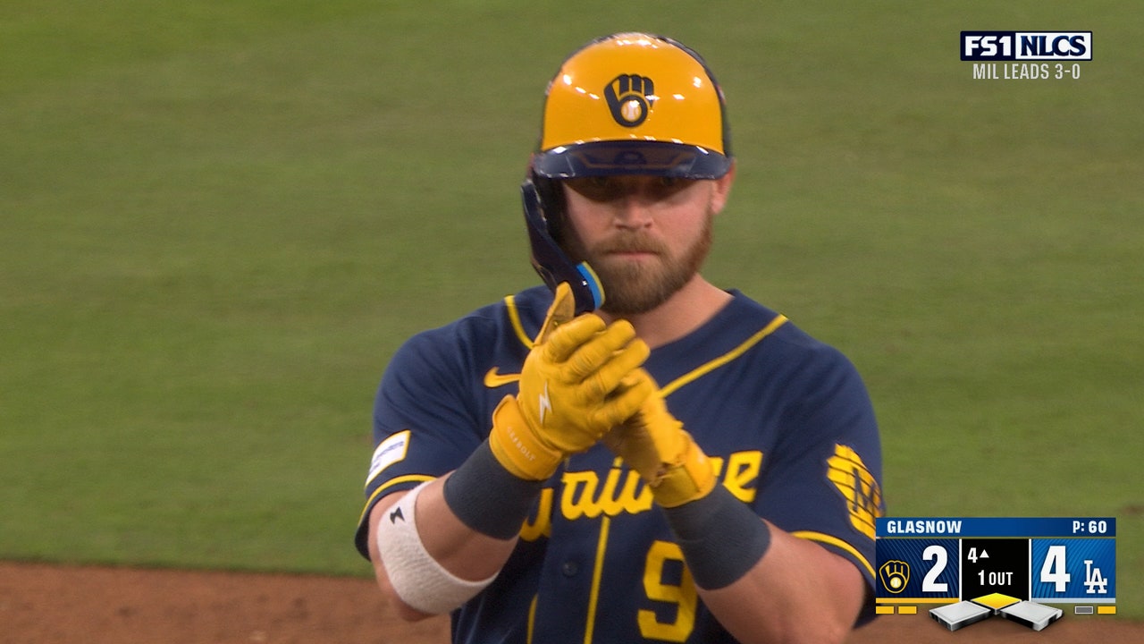 Jake Bauers rips two-run double to cut Brewers’ deficit vs Dodgers