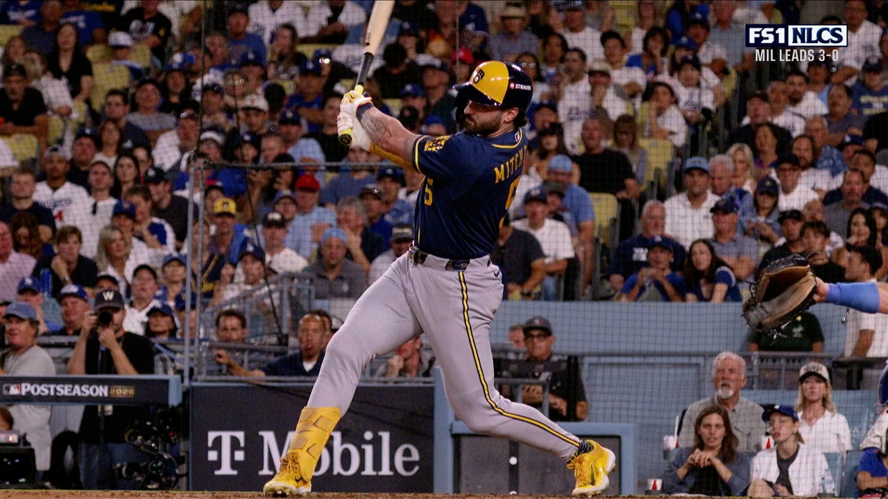 Garrett Mitchell launches solo home run, giving Brewers first lead of game vs Dodgers in NLCS Game 4
