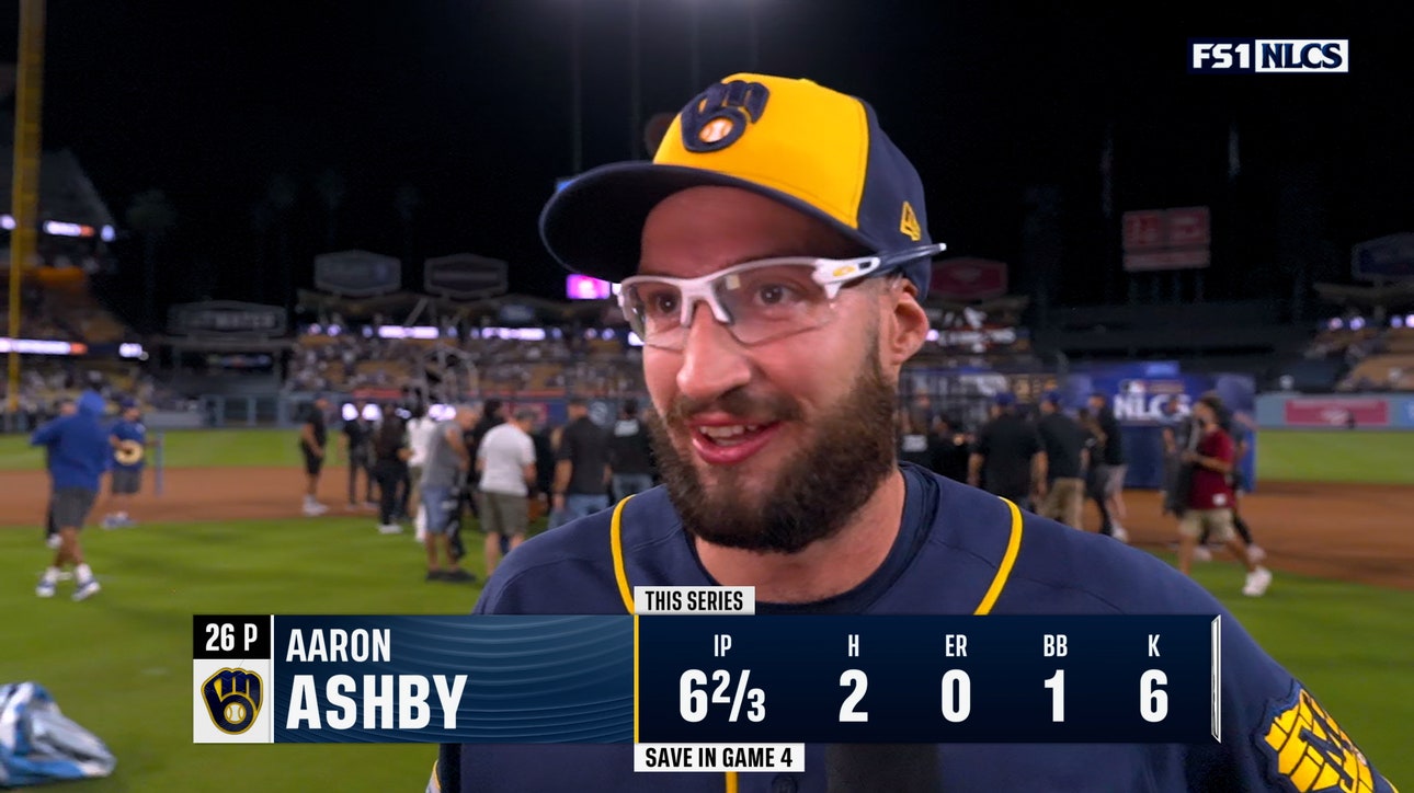 Brewers' Aaron Ashby Reacts to Sweeping Dodgers in NLCS, Advancing to World Series