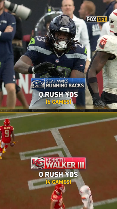 Kenneth Walker III has nearly the same amount of rushing yards as Seahawks RBs combined this season -- in two less games played