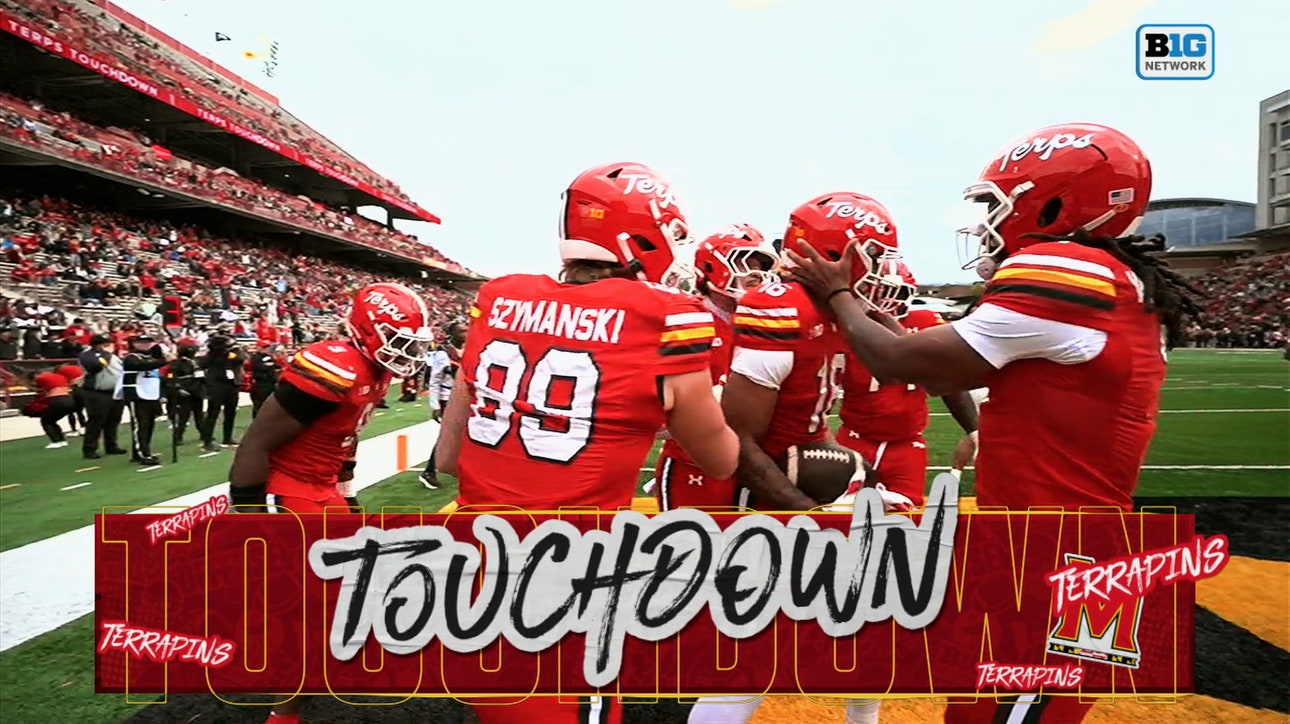 Malik Washington finds Damon Hall Jr. and punches in a TD, giving Maryland lead over Rutgers Scarlet Knights