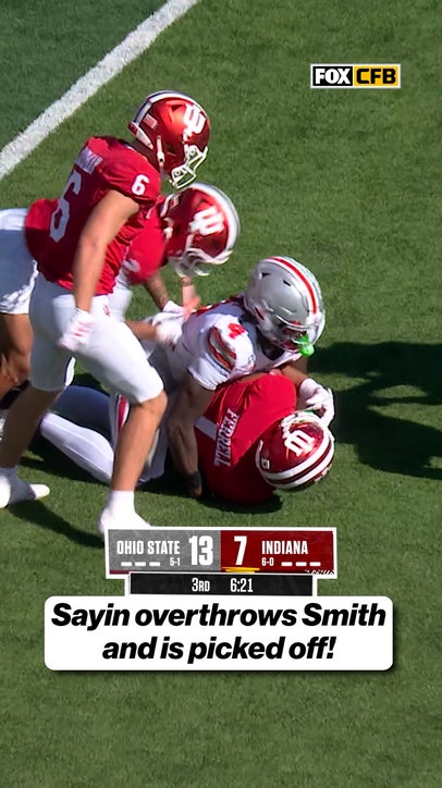 Amare Ferrel intercepts Sayin AGAIN for the Hoosiers