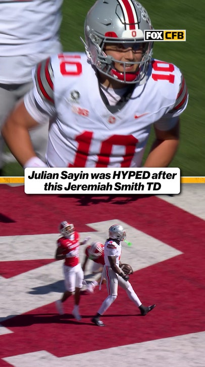 Julian Sayin was all smiles after this clutch touchdown 🌰