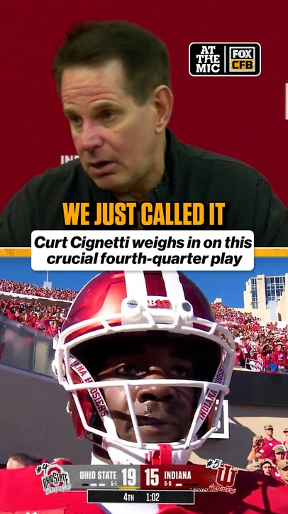 Curt Cignetti reacts to the late-game play that ended Indiana's 22-game winning streak