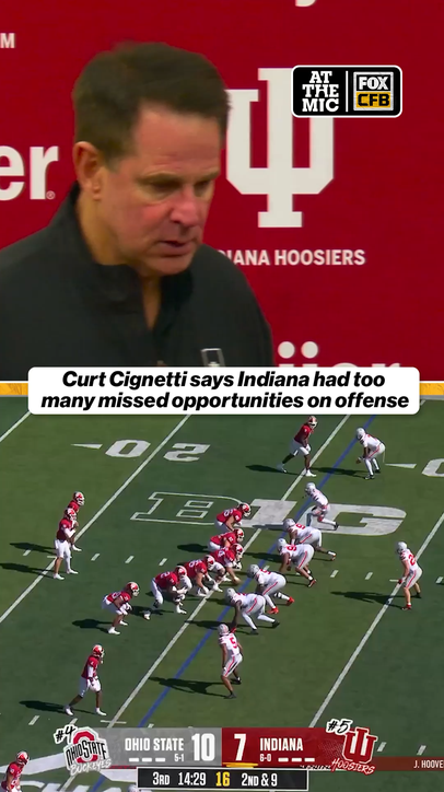 Curt Cignetti wasn't pleased with Indiana's missed opportunities on offense