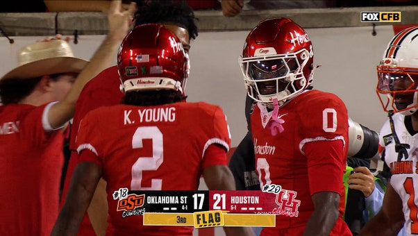 Conner Weigman connects with Amare Thomas for 21-yd TD, extending Houston's lead over Oklahoma State