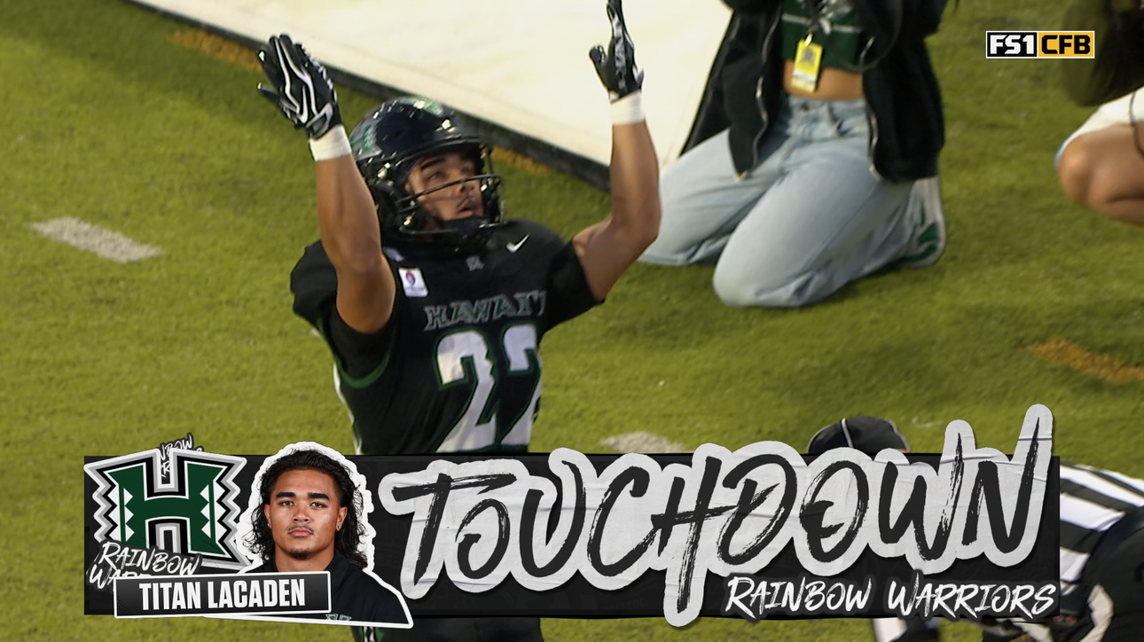 Micah Alejado connects with Titan Lacaden for one-yard TD putting Hawai'i in the lead over New Mexico