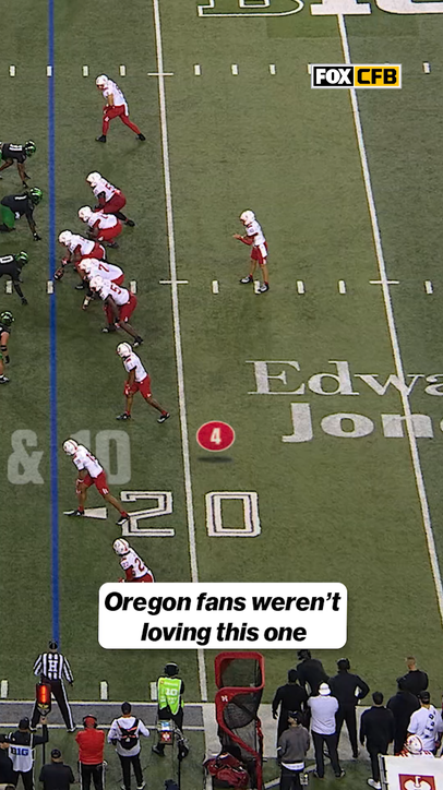Oregon fans are not having it tonight