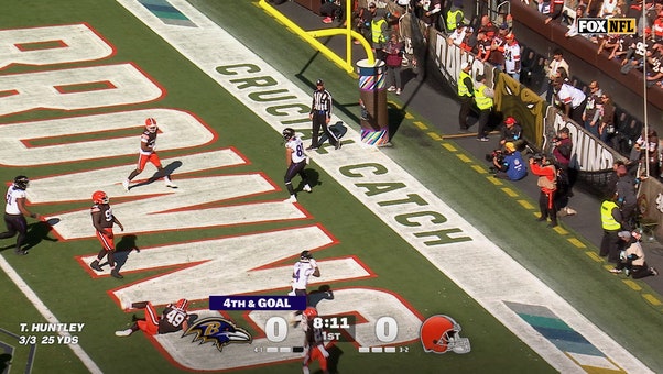 Tyler Huntley connects with Josh Cuevas for TD, giving Ravens lead over Browns | NFL Highlights