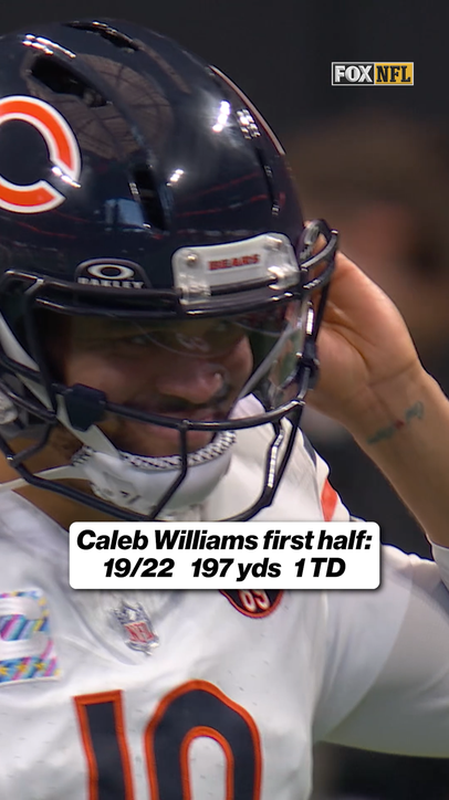 Caleb Williams was all smiles after his stellar first half back