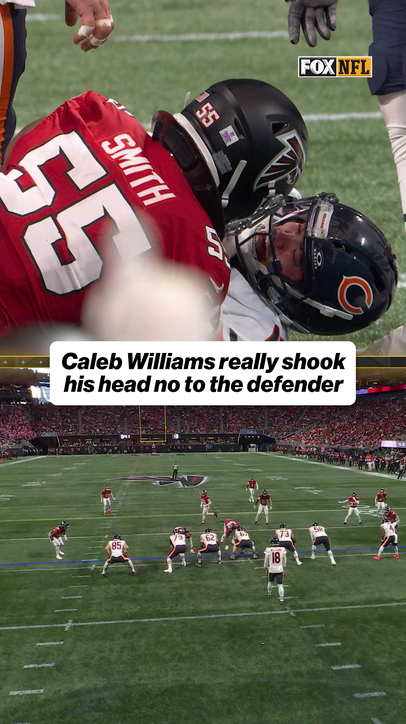 Caleb Williams really shook his head no to the defender
