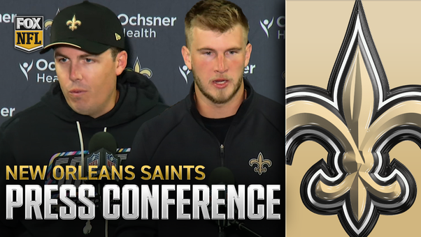 HC Kellen Moore and Tyler Shough react to Saints' WILD Week 6 win vs Giants