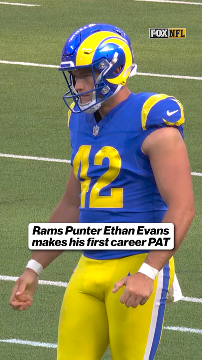 Rams Punter Ethan Evans Makes his first ever career PAT clutching the game
