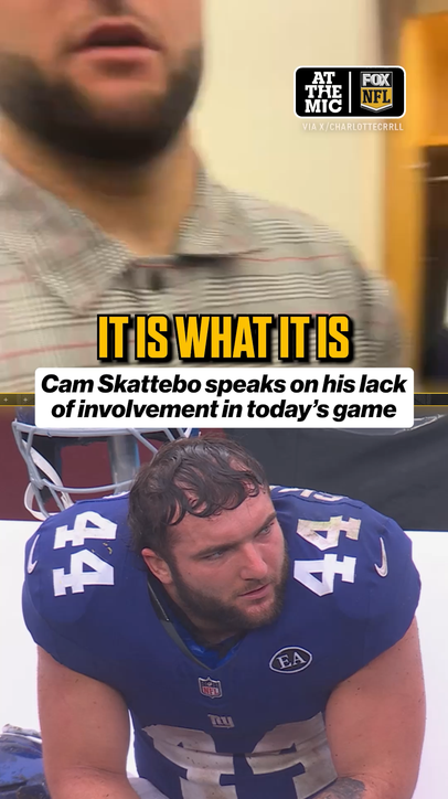 Giants RB Cam Skattebo understands why he had a limited role today