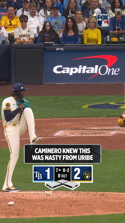 This exchange between Junior Caminero and Uribe