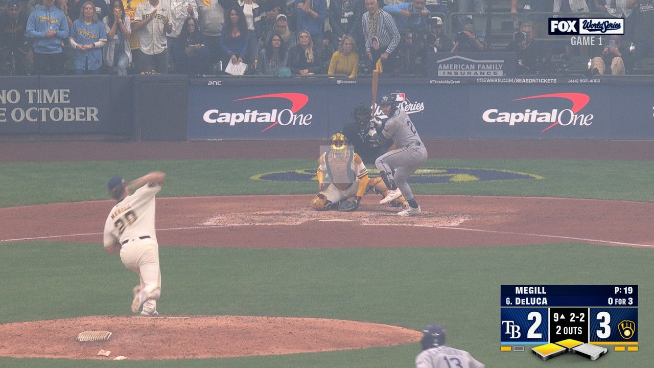 Trevor Megill strikes out Jonny DeLuca to seal Brewers’ Game 1 World Series win over Rays