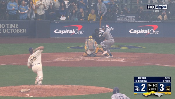 Trevor Megill strikes out Jonny DeLuca to seal Brewers’ Game 1 World Series win over Rays