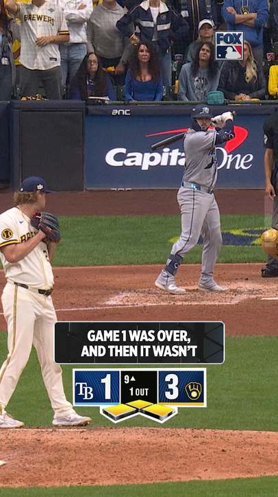 The Brewers still came out on top in Game 1, but what a crazy moment in the 9th inning