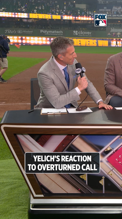 Christian Yelich talked about the crazy ending to Game 1 after it looked like the Brewers won 3-1 before replay overturned the double play