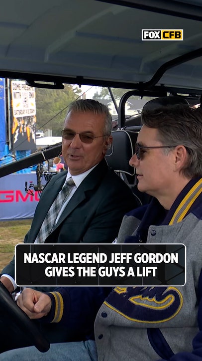 Who better to drive the guys to the stadium than NASCAR legend Jeff Gordon