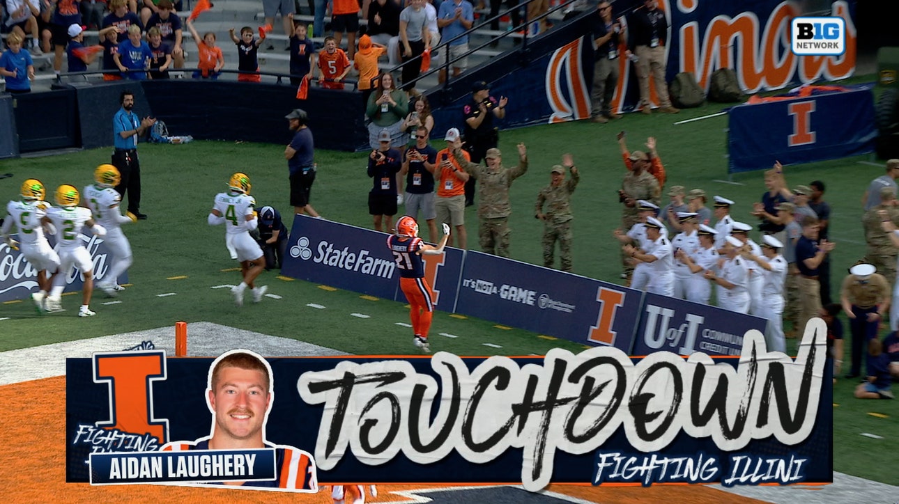 Aidan Laughery rushes for 75-yd TD cutting Illinois deficit over Oregon