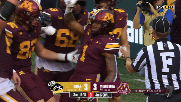 Darius Taylor rushes for one-yard TD giving Minnesota lead over Iowa