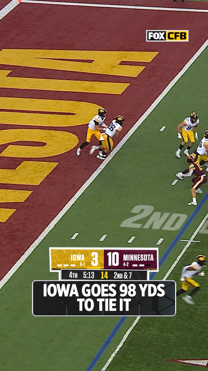 Iowa goes 98 yds to tie it