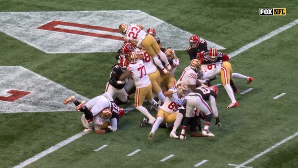 Christian McCaffrey LEAPS into end zone for TD, giving 49ers early lead over Falcons | NFL Highlights