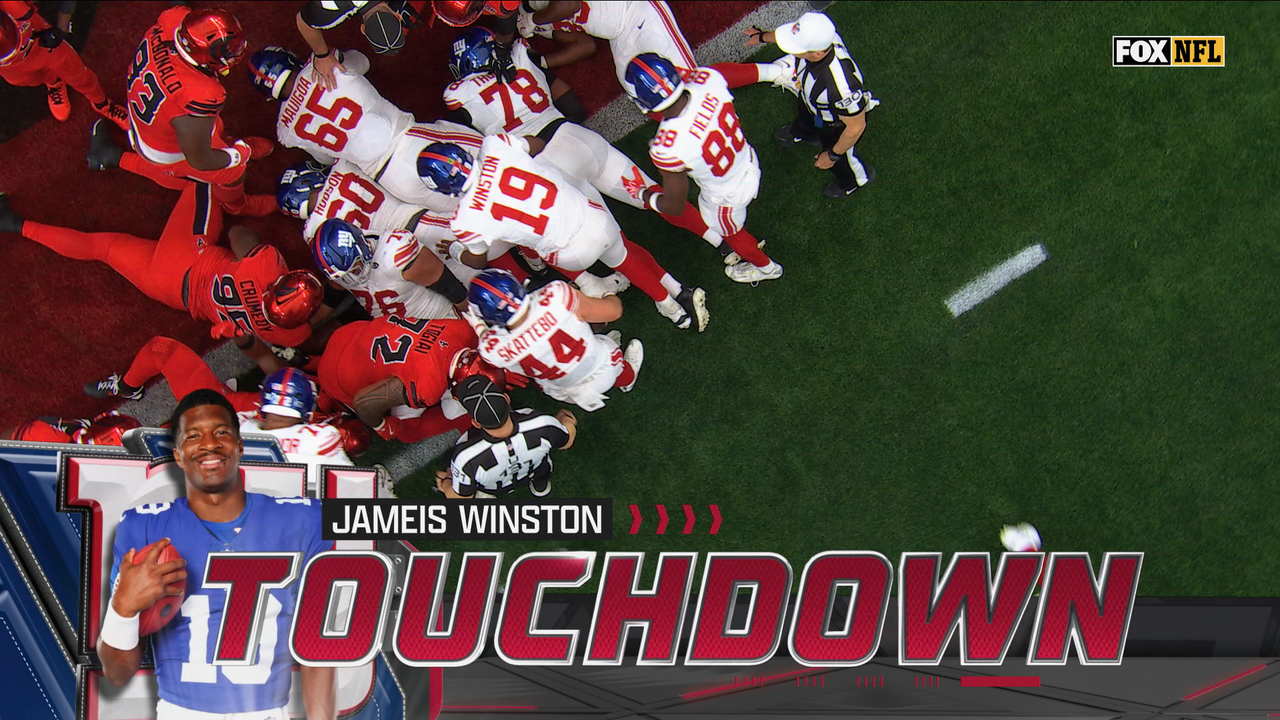Jameis Winston up the middle for one-yard TD, extending Giants' lead over Texans | NFL Highlights
