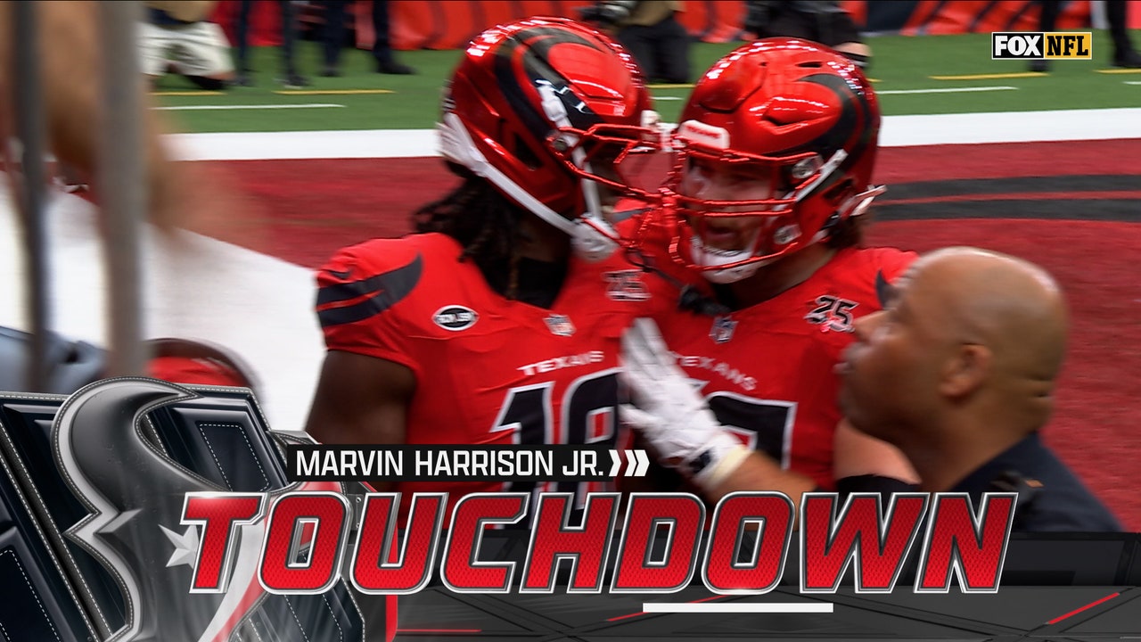 Texans' C.J. Stroud finds Marvin Harrison Jr. for six-yard TD, tying game against Giants | NFL Highlights
