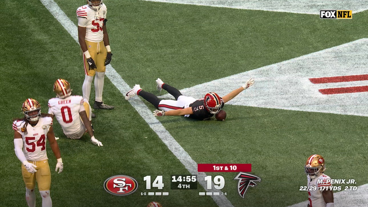 Michael Penix Jr. connects with Drake London for 21-yard TD, extending Falcons' lead over 49ers | NFL Highlights