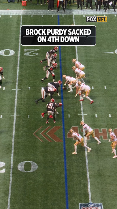 Purdy sacked on 4th down