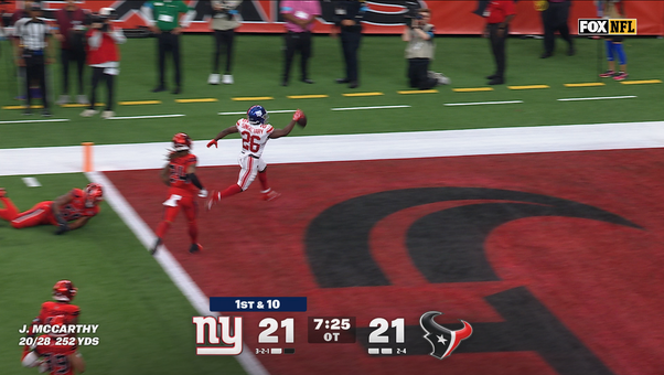 Giants' Devin Singletary rushes for 30-Yard TD, sealing their win over Texans | NFL Highlights