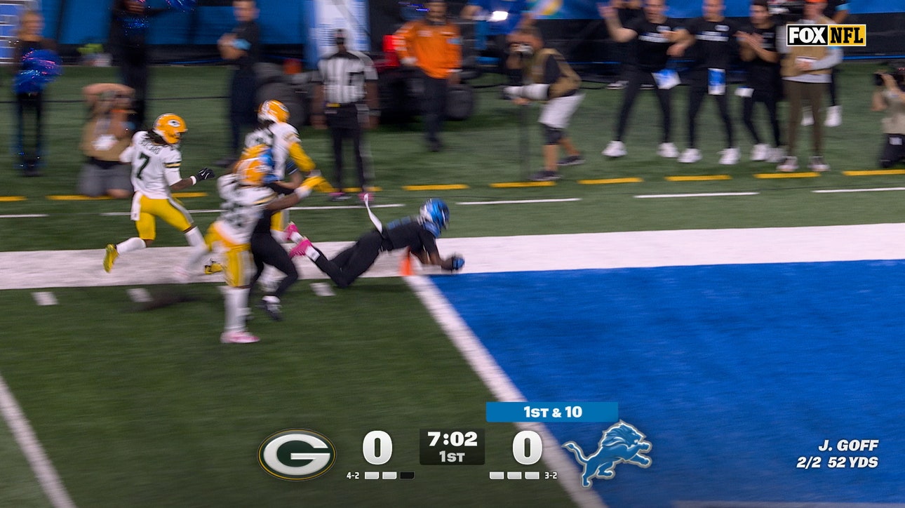 Jared Goff finds Jameson Williams for 16-yard TD, giving Lions lead over Packers | NFL Highlights