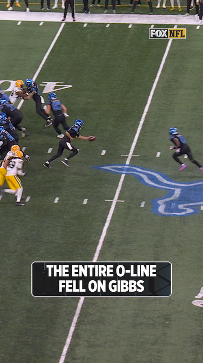 The entire o-line fell on Gibbs