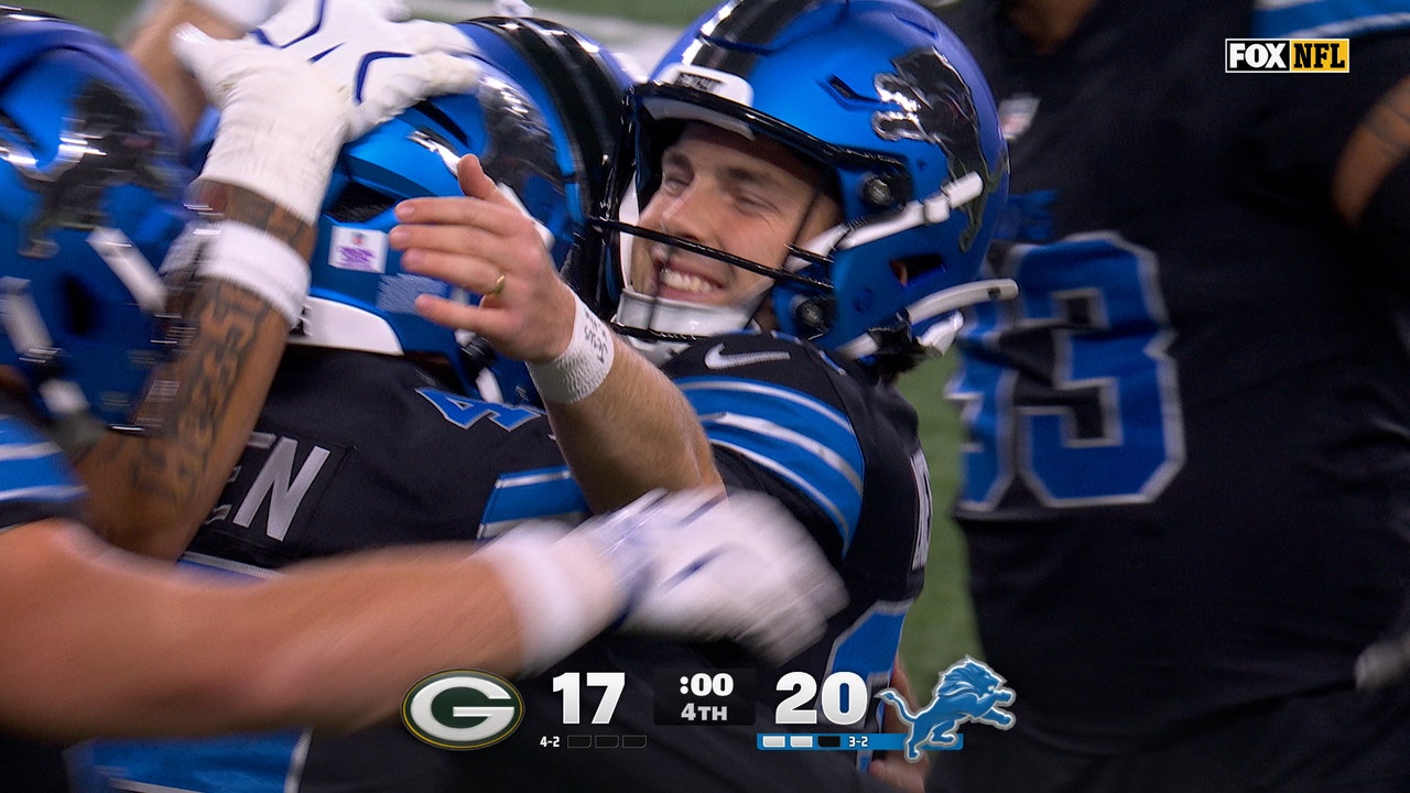 Lions' Jake Bates drills GAME-WINNING 22-yard field goal vs Packers | NFL Highlights
