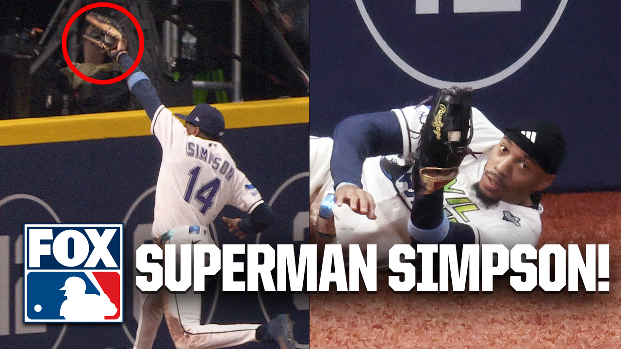Rays' Chandler Simpson Makes EXCEPTIONAL Catch into the Wall to Keep Game Scoreless vs Brewers