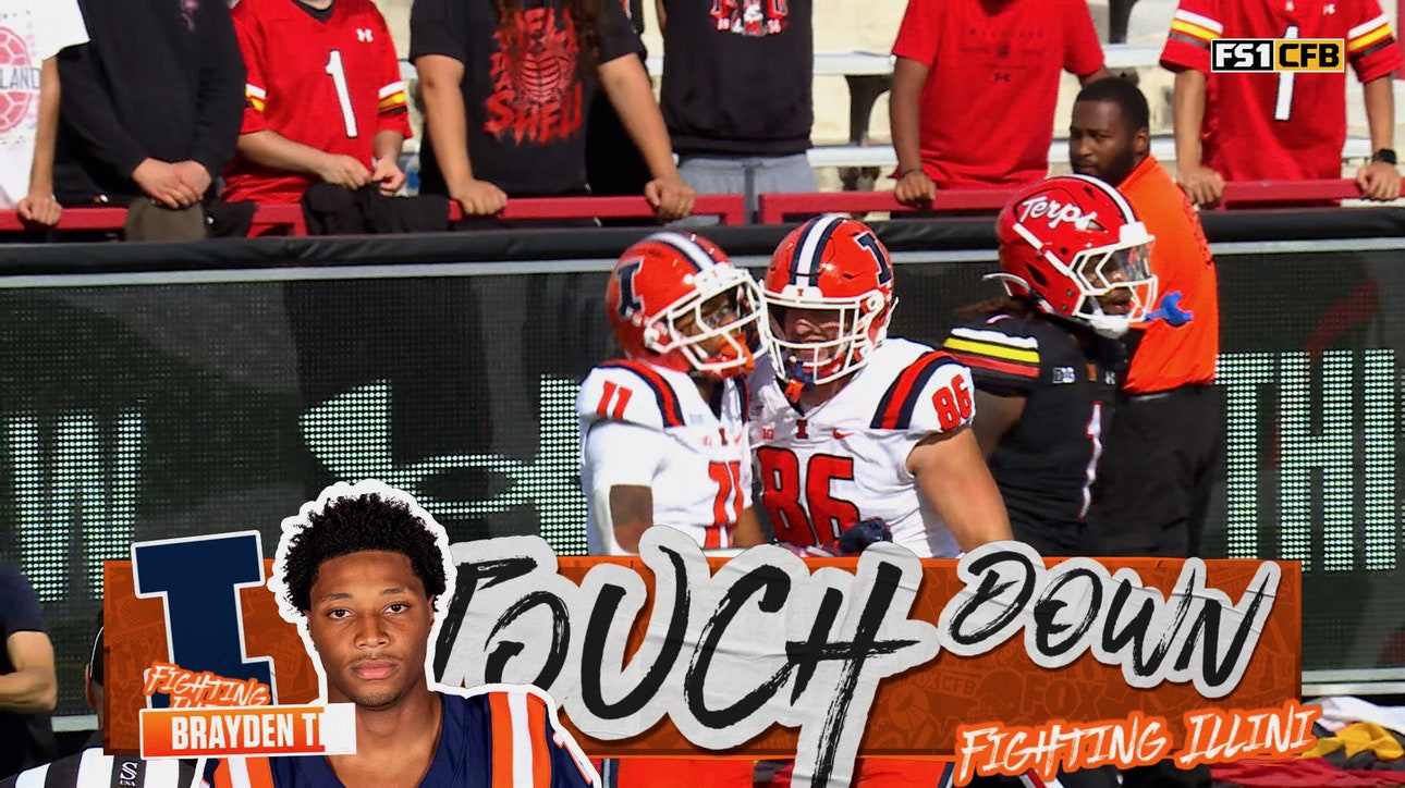 Illinois' Katin Houser finds Brayden Trimble for a 16-yard TD, tying game vs Maryland